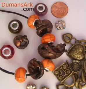 Rat Slider Beads - Faux Bronze set