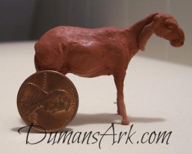 Miniature Art Nubian Goat Sculpture